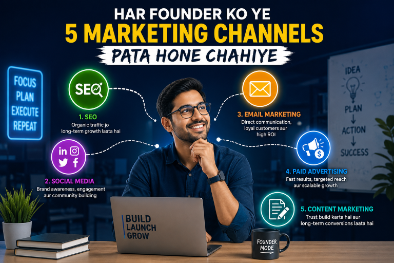 Har Founder Ko Ye 5 Marketing Channels Pata Hone Chahiye
