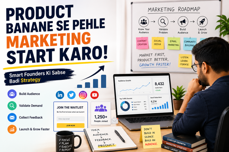 Product Banane Se Pehle Marketing Start Karo! – Smart Founders Ki Sabse Badi Strategy