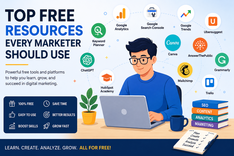 Top FREE Resources Every Beginner Marketer Should Use